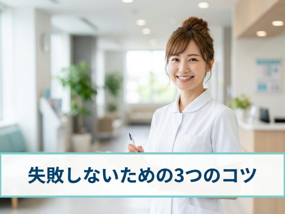 看護師転職で失敗しないための3つのコツ